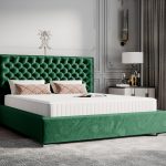 Pikowane Łóżko 140x200 Łoże Tapicerowane + Schowek Na Pościel + Stelaż Unoszony + Wybór Kolorów ESPANA wybór kolorów rozmiarów 120x200 140x200 160x200 180x200