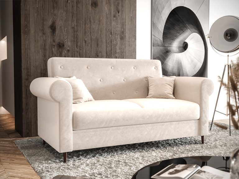 Kanapa 2 Osobowa 200 CM Do Salonu Sofa Elegancka Wygodna Louis - Opcja Rozszerzenia O Funkcję Spania